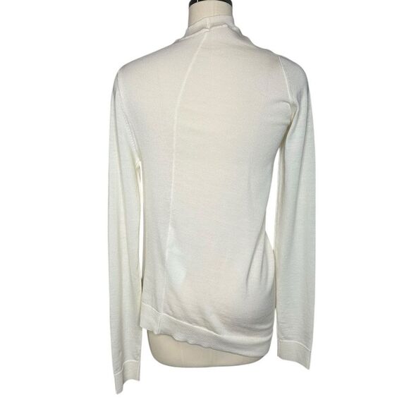 Jil Sander Ivory Wool Asymmetric Long Knit Sweater| Size S - Picture 2 of 9